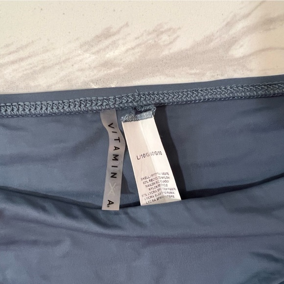 Vitamin A - EcoLux Emelia Triple Strap Bikini Bottom Blue - Picture 3 of 6